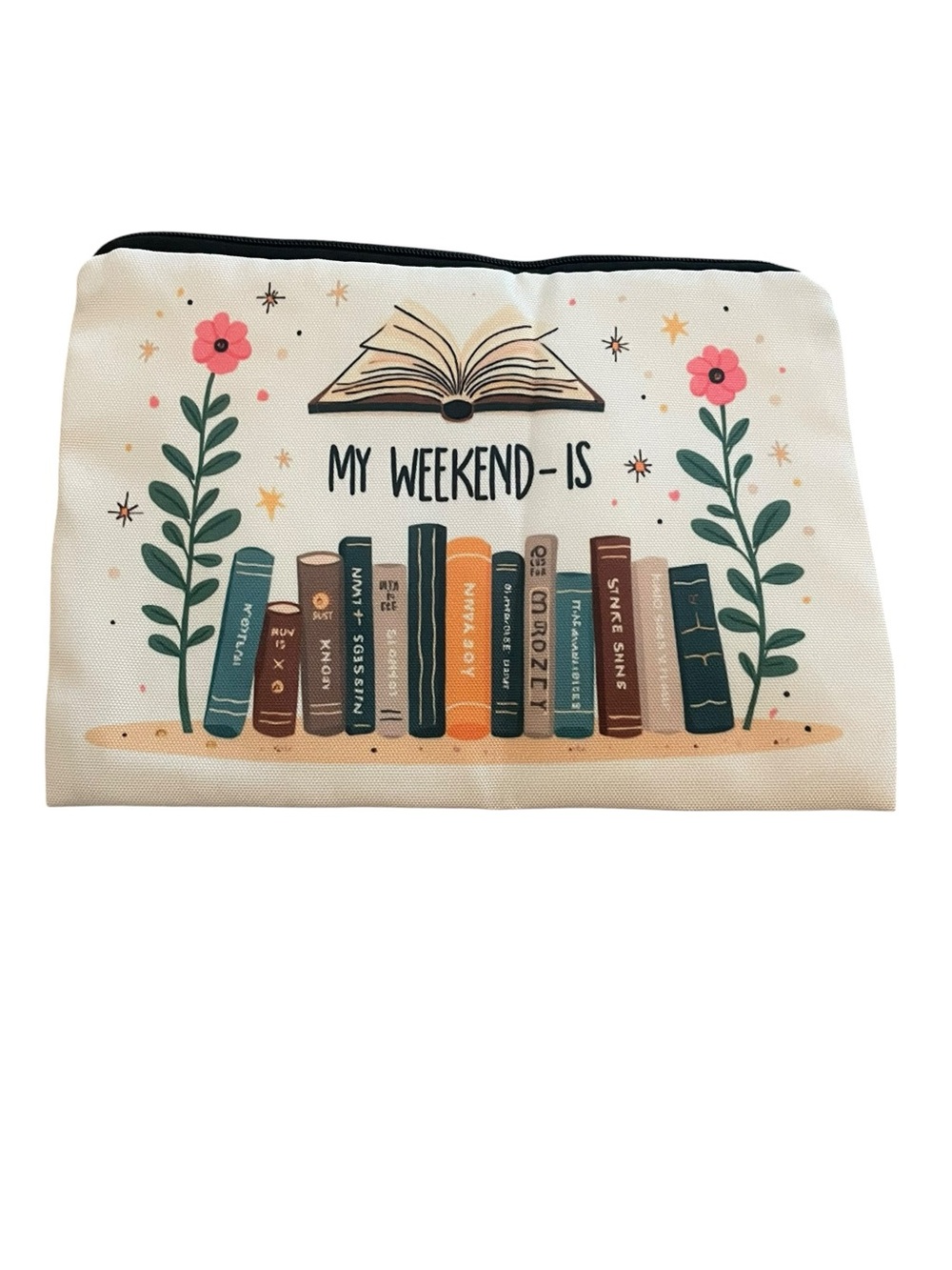 Book Themed Cosmetic Pouch NWOT - Picture 2 of 2
